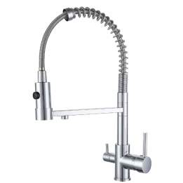 Rubinetto a Molla 5 Vie 3/8" Cromo - H2O Waterstore
