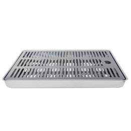 Raccogligocce per colonnine INOX - 305 x 187 x 25 mm.