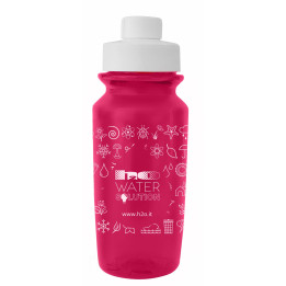 Borraccia Walk Bottle Rosa 500 ml - con logo H2O