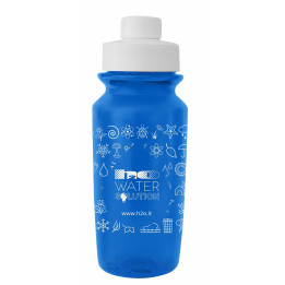 Walk Bottle Blue 500 ml - mit H2O-Logo