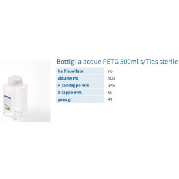 Steriles Reagenzglas zur Wassersammlung - 500ml - H2O Water Store
