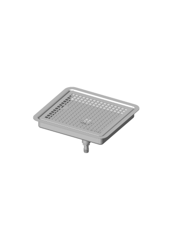 Vaschetta inox da incasso con scarico ridotta - VR-IR2 - 18x20x3 cm - H2O Water Store