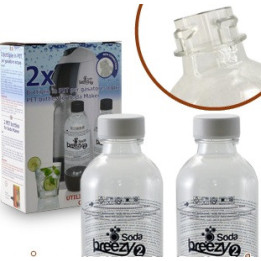 Botella carbonatadora Breezy PET - paquete de 2