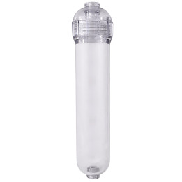 Contenitore vuoto trasparente  Ø63 lungh.12" 1/4F PlasticaAS - Depuratore d'acqua