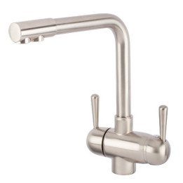 Rubinetto a 3 vie 2680 finitura nickel spazzolato