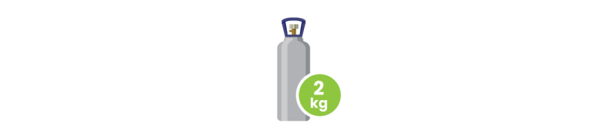 Cilindro de CO2 de 2 kg